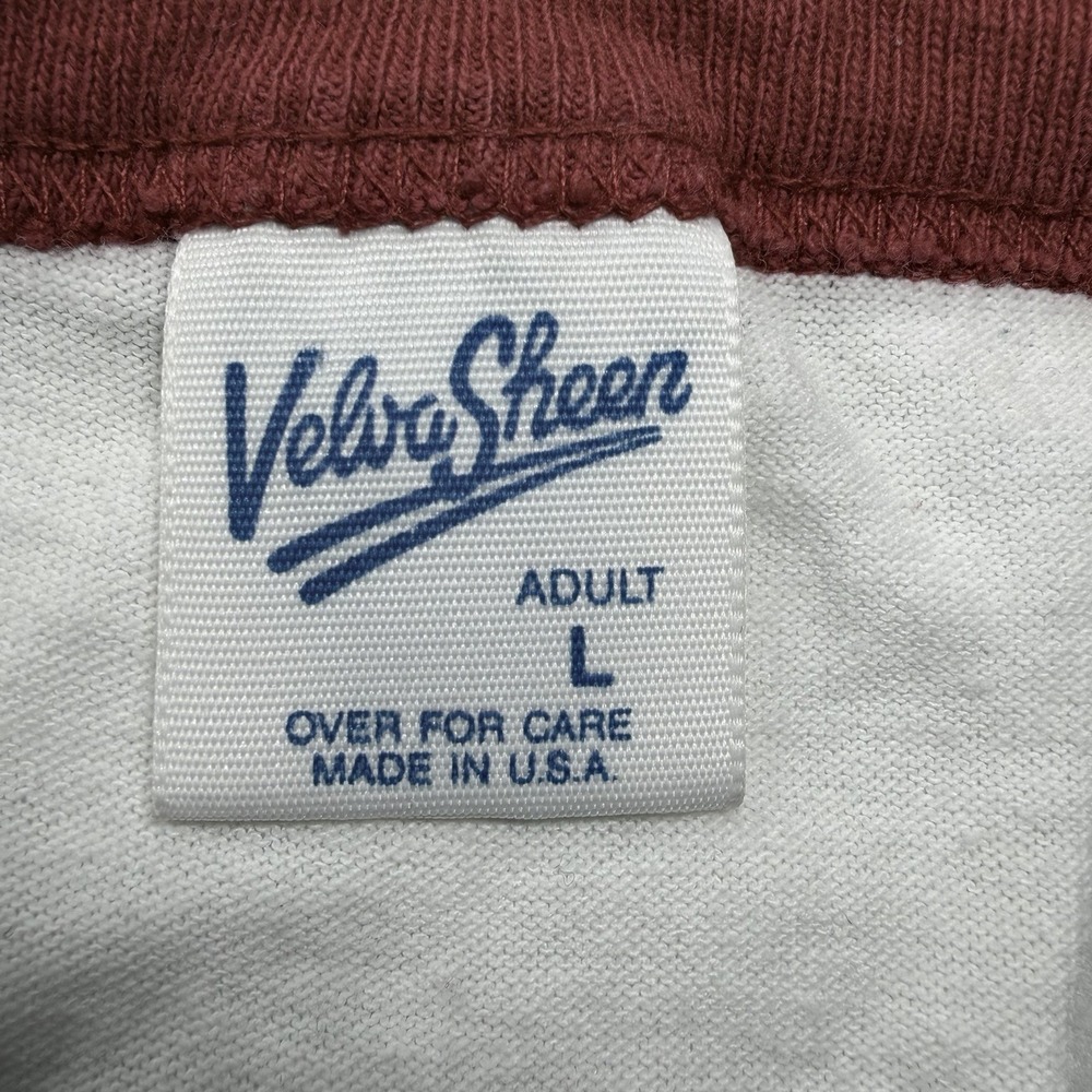 Vintage‎ 80s Mickey Mouse Ringer T Shirt Men Large Velva Sheen USA White Disney - Picture 4 of 9